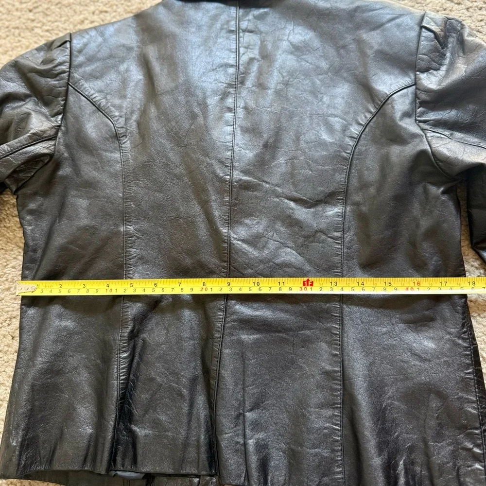 🍀Special Deal Genuine Leather Blazer Jacket- Ultra Soft and Classic Feminine Fit - Picture 13 of 15